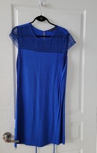 ZARA ROYAL BLUE MIDI DRESS SIZE L